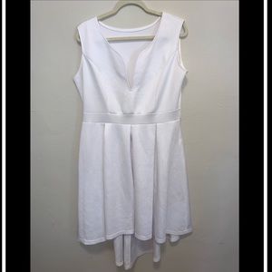 White v neck dress